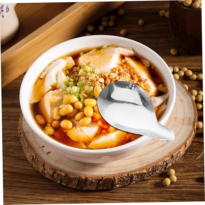 Stainless Steel Tofu Ladle for Cooking Smooth Edges Versatile Scoop for Tofu Brain Jelly Rice Kitchen Utensil for Home and Restaurant Use