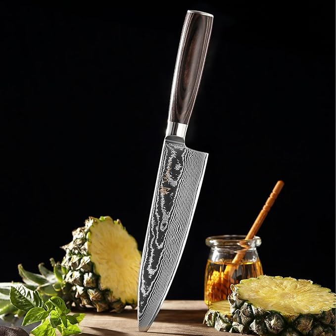 Wakoli EDIB Essentials 2-Piece Damascus Chef Knife Set – Professional Kitchen Knives with 67-Layer VG10 Core Steel, Ergonomic Pakkawood Handles – Premium Cooking Knives in Gift Box