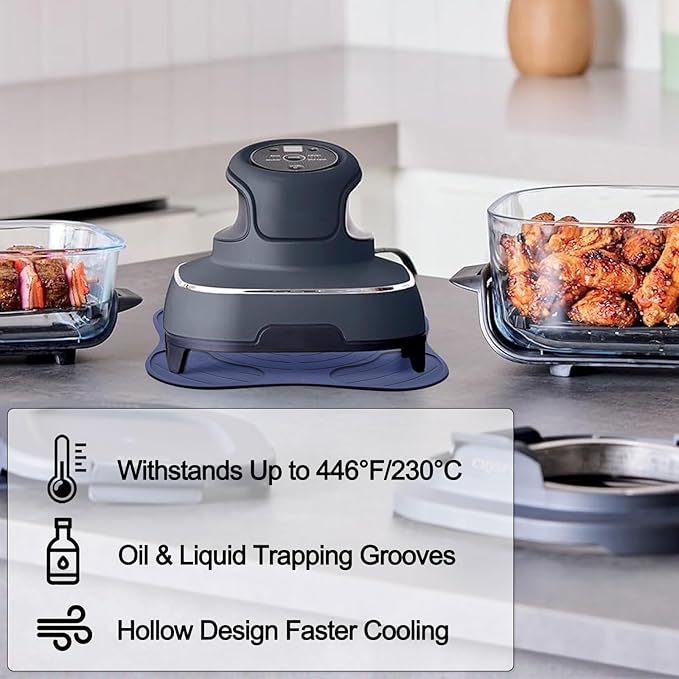 Air Fryer Trivets Silicone for Ninja Crispi, Hot Pads for Ninja Crispi Airfryer Accessories, Versatile Kitchen Countertop Potholders Suitable for Fondue Mats and Spoon Rests