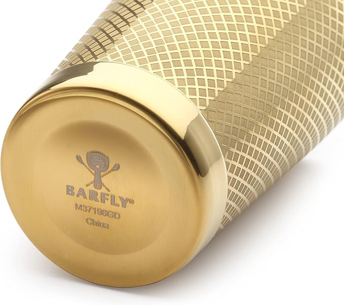 Barfly 18 oz. Diamond Lattice Shaker, Gold Plated