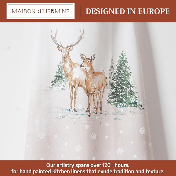 Maison d' Hermine 100% Cotton Apron for women with Pocket Kitchen Chef Apron for Men Cooking Gardening Server Waitress