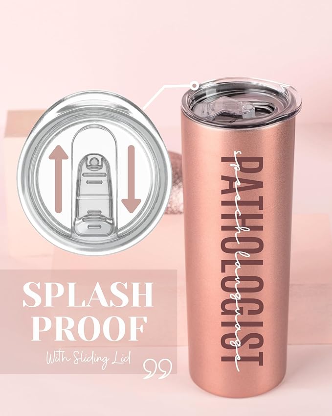 Speech Language Pathology Gifts for Women, Gifts for SLP on National Speech Pathologist Day, Birthday and Chirstmas, 20 oz Insulated Stainless Steel Travel Tumbler - SLP