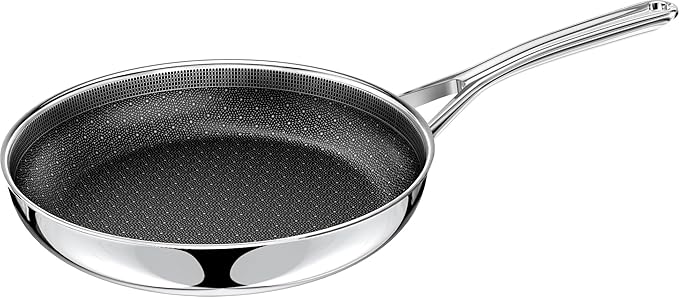 Non Stick Frying Pan 11 Inch,Stainless Steel Ceramic Skillet,Nonstick Cooking Pan,PFAS PFOA PTFE Free&Non Toxic,Induction Compatible-Gas&Electric Stovetops,Oven&Dishwasher Safe, Chef's Pan