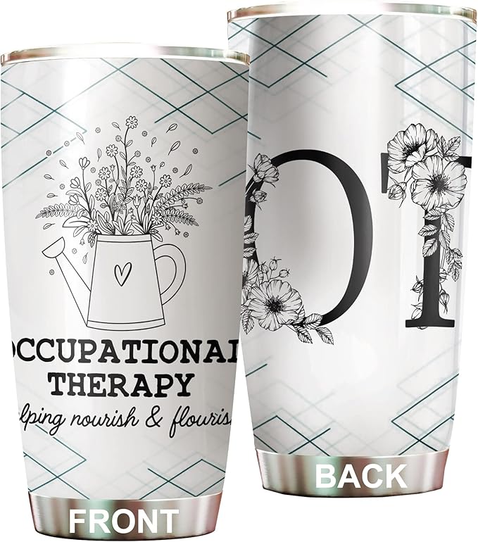 Occupational Therapy Gifts - Tumbler Stainless Steel 20oz, OT Occupational Therapist Gift For Women Men, Occupational Therapy Assistant Drinking Cups For Coworker Staffs (OT06)