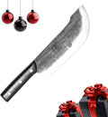 COOLINA Daozi Forged Cleaver Butcher Knife, 7.9-in High Carbon Steel Blade, Handmade Chinese Traditional Knife, Best for Chopping, Slicing, Cutting Meat