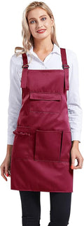 Nanxson Adjustable Women Bib Apron Multi Function Professional Salon Stylist Work Apron with Tool Pockets CF3010