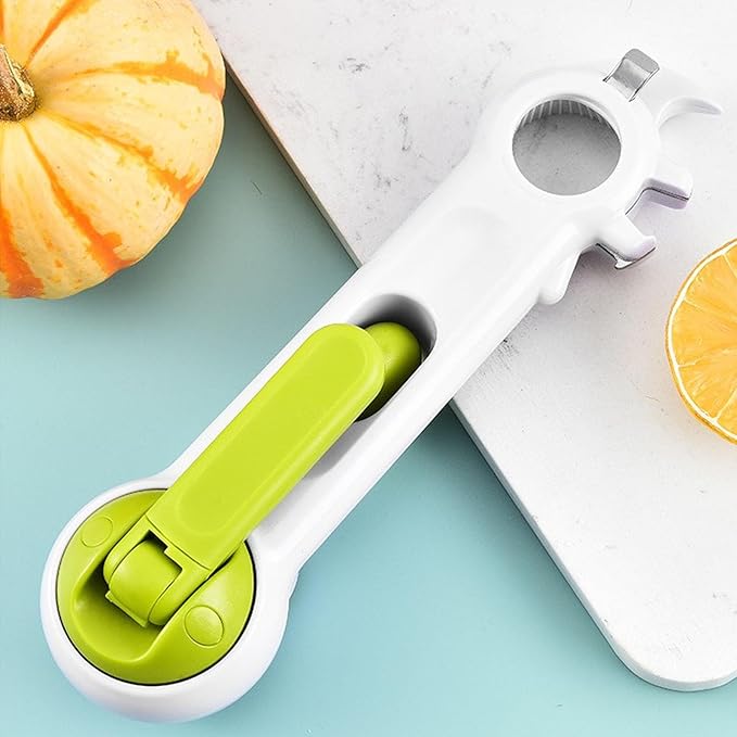6 in 1 ABS Manual Multi Function Can Opener, Lightweight Portable Can Jar Opener for Drinks, Beer Bottles