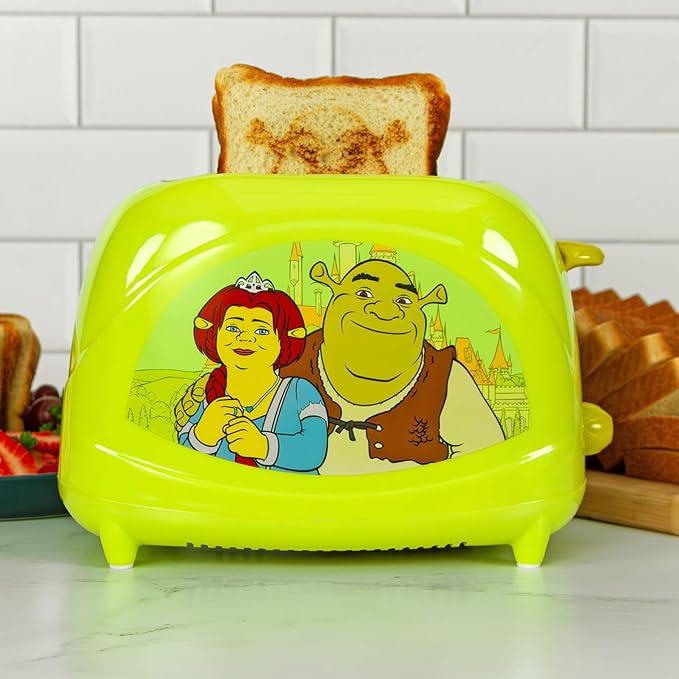 Uncanny Brands Shrek Two-Slice Toaster - Toasts Shrek’s Iconic Face Right On Your Bread