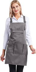 Nanxson Adjustable Women Bib Apron Multi Function Professional Salon Stylist Work Apron with Tool Pockets CF3010
