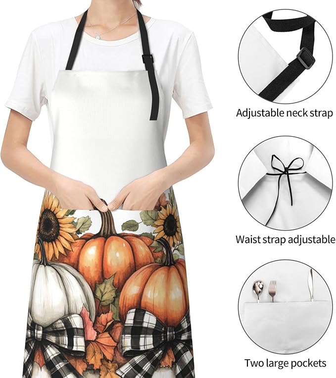 DADABULIU Apron Cooking With Pockets Adjustable Bib For Men Women Waterproof Chef Home Grilling BBQ Drawing