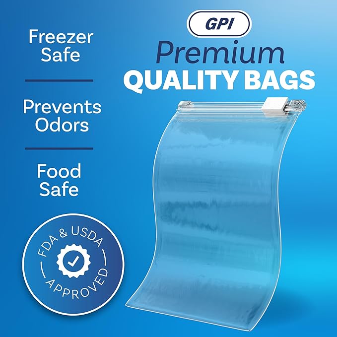 1000 Count - Slider Zip Food Storage Snack Bags, 4" x 6" (8 Ounces) 3 Mil Heavy Duty, Strong & Durable For Freezer Storage, For Sandwiches, Snacks & More. GPI