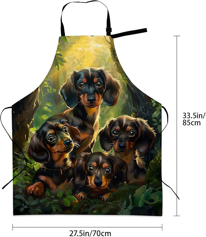 Cute Dolphin Apron for Women Men, Oxford Fabric Kitchen Cooking Chef Aprons