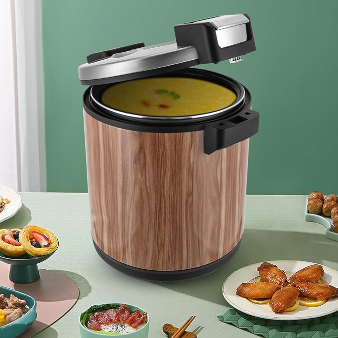120 Cup Commercial Rice Warmer Stainless Steel Electric Non-Stick Pot 6.08Gal Food Warmers Heavy Duty Rice Food Warmer Warm Function Only NOT Cooker for Restaurant Family Catering Party