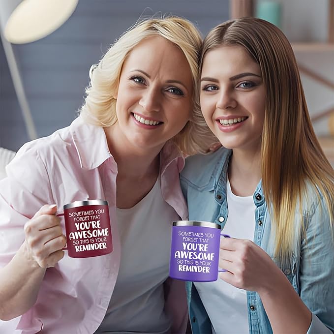 Christmas Gifts for Women - Sometimes You Forget You Are Awesome Mug - Inspirational Birthday Presents for Women Sister Mom Daughter, Teacher Gifts