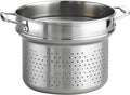 Tramontina Signature Stainless Steel Pasta Strainer Insert for Pot, Basket compatible with 8-Quart Stock Pot