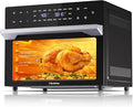 Beelicious 32QT Extra Large Air Fryer, 19-In-1 Air Fryer Toaster Oven Combo with Rotisserie and Dehydrator, Digital Convection Oven Countertop Airfryer Fit 13" Pizza, 6 Accessories, 1800w, Black