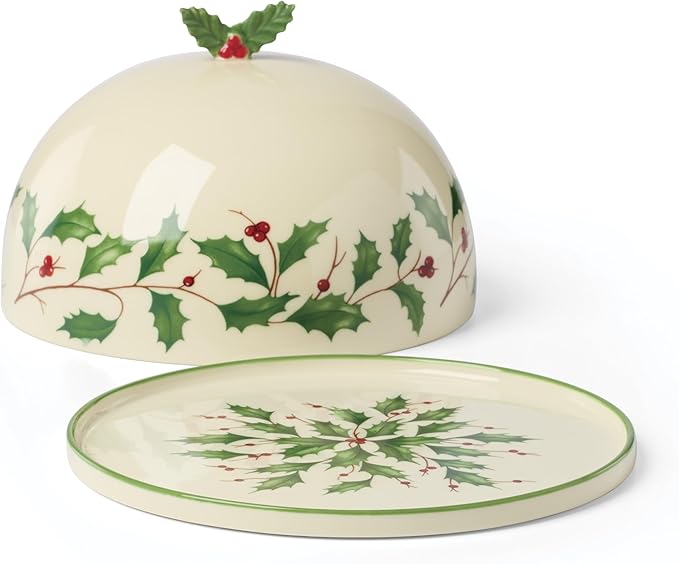 Lenox 898272 Holiday Covered Dish, Small, Christmas, Festive Serveware