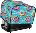 Cartoon Donut Pattern 4 Slice Toaster Cover Wide Slot Dustproof Bread Maker Cover Fingerprint Bakeware Protection Kitchen Appliance Cover Toaster Bag
