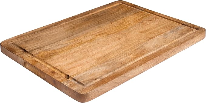 Large Cutting Board – Stylish, Thick, and Durable Butcher Block for Kitchen, Chopping, and Meal Prep - Premium Wooden Board for Cutting, Slicing, and Serving