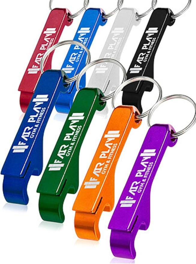 Custom Aluminum Can/Bottle Opener Keychain, Thicker Version, 50 Pcs. Engraved Text/Logo Wedding Favors, Brewery, Bar, Anniversaries, Party, Restaurant, Property Agent, Guests, Graduation Christmas