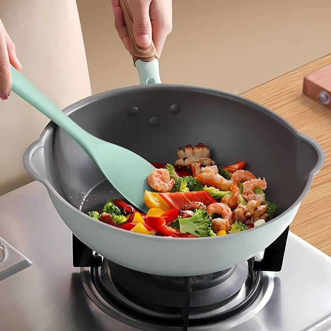 Silicone Cooking Utensils Set - 446°F Heat Resistant Silicone Kitchen Utensils,Spatula,Spoon, Kitchen Utensil Sets Gadgets Tools Set for Nonstick Cookware,Dishwasher Safe BPA FREE (Multicolor)