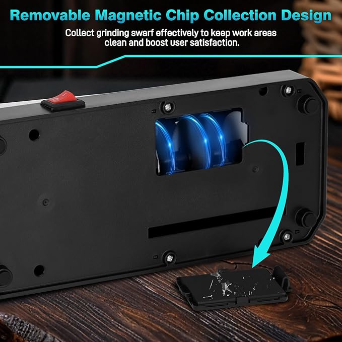 Kitchen Knife Sharpener Electric 3-Stage Knife Sharpener for Straight Serrated & Kitchen Knives Quick Sharpening & Polishing