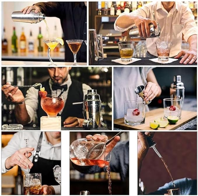 26-Piece Bartender Kit with Acrylic Stand – Premium Cocktail Shaker Set with Mixology Tools & Accessories – Professional Bar Set for Home & Party Drink Making