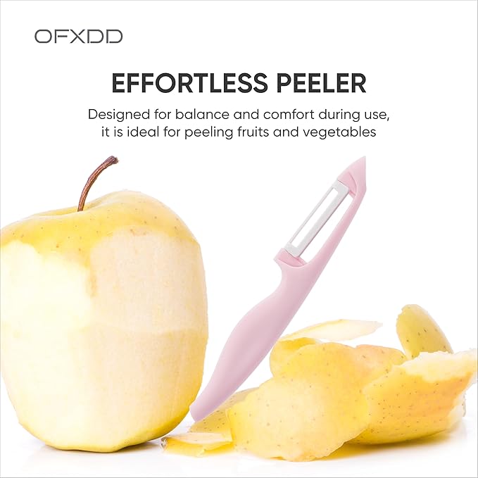 Ceramic Blade Peeler for Vegetables and Fruits - Pack of 3 - Handheld Potato Skin Peeler - Kitchen Utensil Apple Knife Peelers