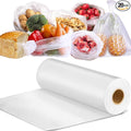 12" x 16" Plastic Produce Bags Roll, Fresh-Keeping Disposable Food Bags, Clear Plastic Bags for Food, Bread, Refrigerator Storage, Kitchen, Supermarket, Pack of 7000 Storage Bags (20 rolls)