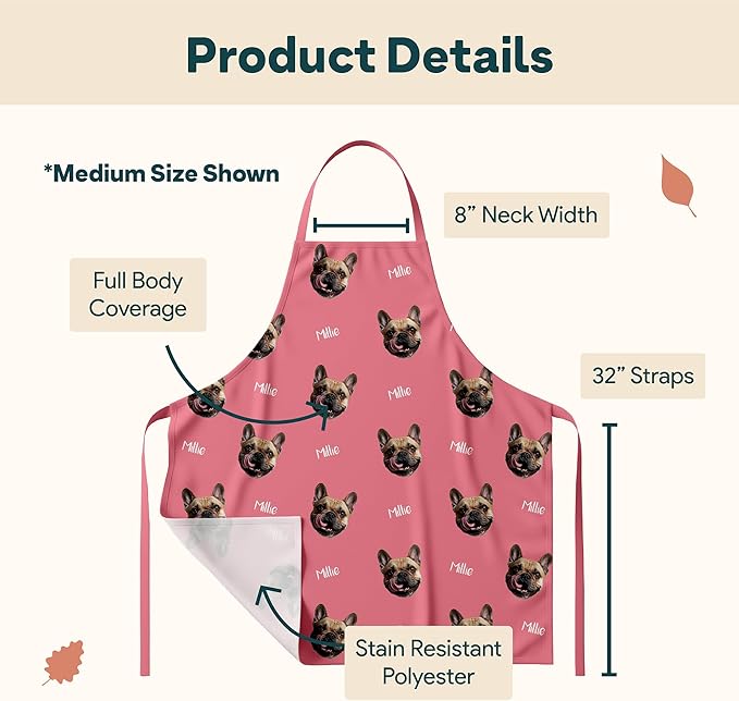 Winslow & Brody Custom Photo Aprons - Ships Next Day - USA Made - Gift for Loved Ones - Chef Apron for Women and Men