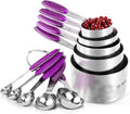 U-Taste 10 Piece Measuring Cups and Spoons Set in 18/8 Stainless Steel (Purple)