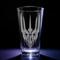 MASK OF SAURON Engraved 16oz Pint Glass | Inspired by Tolkien Power Ring and Middle Earth | Great Christmas Gift Idea | Unique Elvish Fantasy Wizard Fantasy Decor!