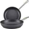 Anolon Accolade Forged Hard Anodized Nonstick Frying Pans/Skillet Set, 8 Inch and 10 Inch - Moonstone Gray