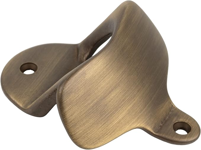 Antique Brass Classic Wall Mounted Bottle Opener | Vintage Bar Accessories for the Home or Restaurant | UA-725-AB