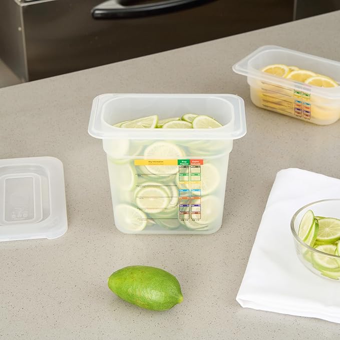 Restaurantware Food Storage Container 1 Pack of 6.8 x 4.2 x 5.9 Inches Plastic Stackable Storage Box White Reusable Label Container Dishwasher Safe For Restaurants And Kitchens