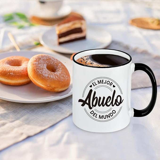 Grandpa Gifts, Best Abuelo Gifts In Spanish, El Mejor Abuelo Del Mundo Coffee Mug, El Abuelo Gift, Regalos Para Abuelo, Father's Day Birthday Christmas Gift for Grandpa, Abuelo Mugs, 11Oz