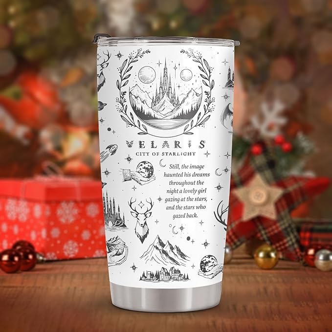 34HD Xmas Gifts - Starlight Tumbler 20oz tumbler with Handle, Starlight Stainless Steel Vacuum Insulated Coffee Mug for Christmas, Leak-Proof Gifts for Space Lover