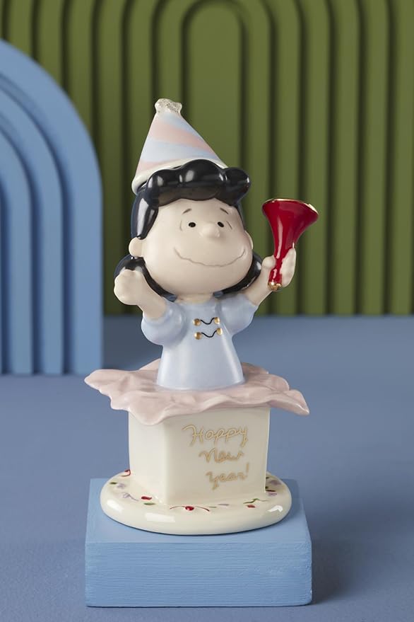Lenox 866598 Peanuts 5-Piece Happy New Year Figurine Set by, Decorations, Indoor Decor, Collectible Figures