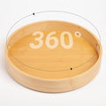 10in Bamboo Lazy Susan Pantry Organizer and Storage for Countertop and Spice Organization for Cabinet Round Rotating Serving Tray Turntable Seasoning Organizer for Kitchen Table Top