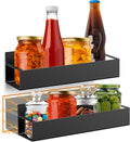 Cheer Collection Magnetic Spice Rack for Refrigerator – Set of 2 Heavy Duty Magnetic Shelf for Fridge, Magnetic Organizer for Kitchen Storage, Magnetic Shelves for Side of Refrigerator