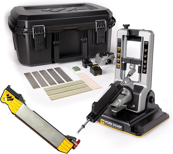 Work Sharp Ultimate Gift Bundle with Professional Precision Adjust Elite Knife Sharpener Kit and the Guided FIeld Sharpener