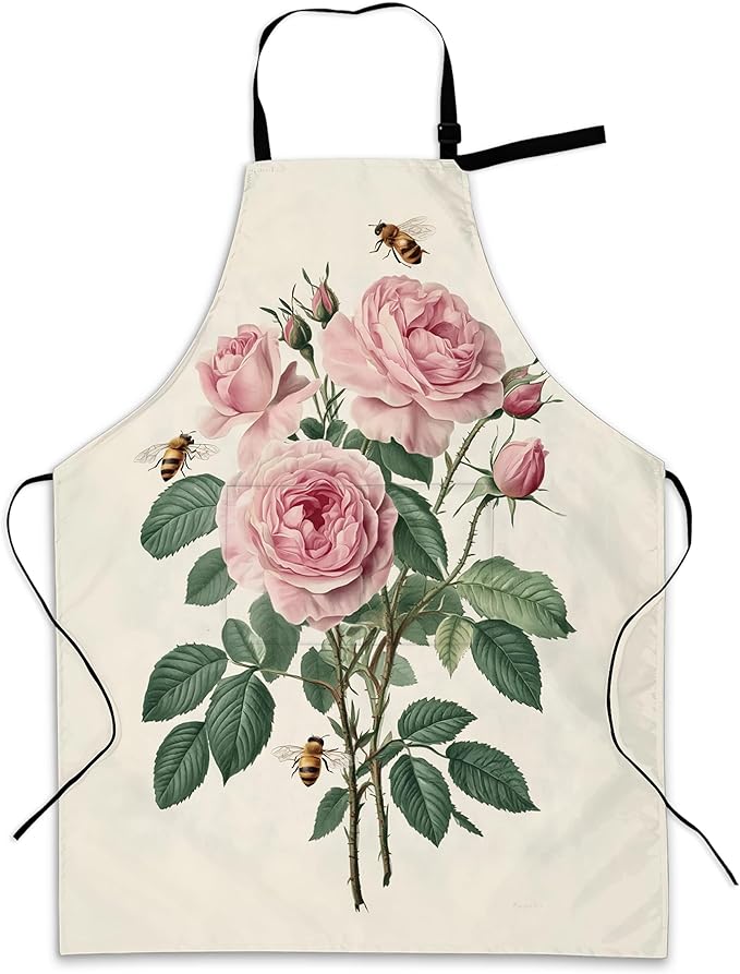 Apron with Pockets for Women, Adjustable Kitchen Cooking BBQ Chef Apron, Gifts for Mom Birthday, or Holidays