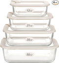Urban Green Glass Food Storage Containers with Glass Lids, Microwave Safe Food Container Set, Aitight Meal Prep Container Set, LeakProof, 100% Plastic Free, 4 Pack