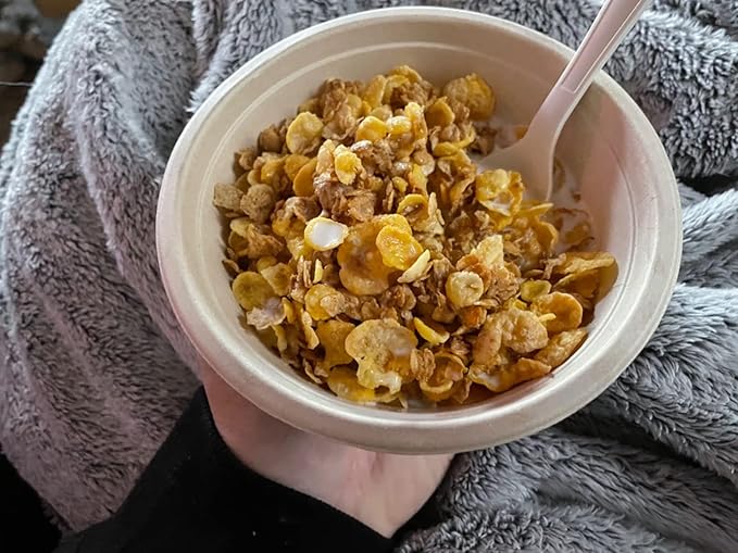 Green Swan Disposable Paper Bowls, 16 Oz [100 Pack] Large Bowl-100% Compostable, Biodegradable, Eco-Friendly Natural Colour Bowls - Convenient for Daily Use for Salad, Hot Soup, and Pasta