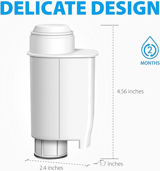 Waterdrop Coffee Water Filter, Replacement for Brita® Intenza+® Water Filter Gaggia®, Philips®, Saeco®, CA6702/00, Gaggia® Filter, TÜV SÜD Certified (Pack of 4)