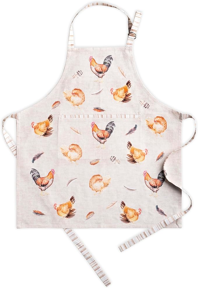 Maison d' Hermine 100% Cotton Apron for women with Pocket Kitchen Chef Apron for Men Cooking Gardening Server Waitress