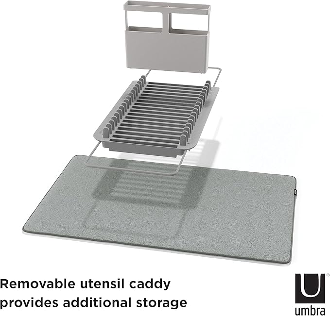 Umbra UDry Over The Sink Dish Rack with Dry Mat