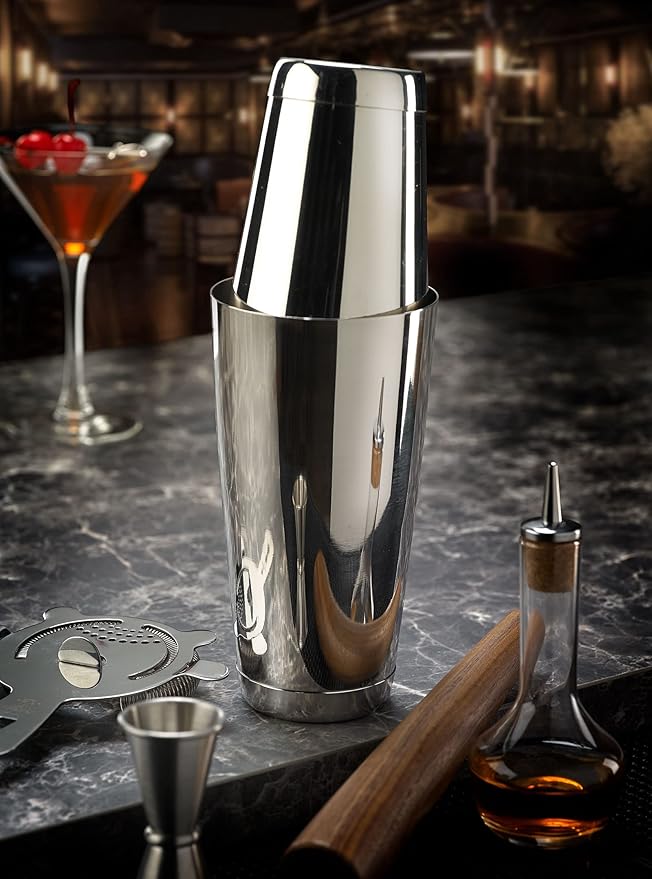 Barfly Soho Cocktail Shaker Tin Set (18 oz and 28 oz), Stainless,M37152