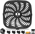 Air Fryer Grill Pan for Gourmia GAF856 GAF826 Air Fryer, Nonstick 9.8''*9.8'' Square Air Fryer Replacement Parts Accessories Rack Tray Grill Plate Crisper Plate for Gourmia 8QT Air Fryer