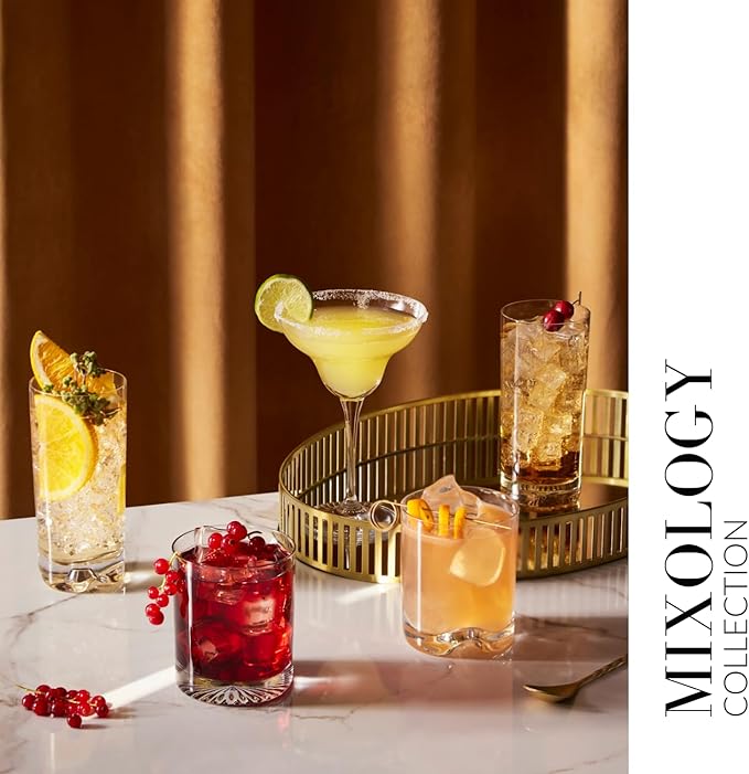 Krosno Water Juice Drinking Glasses, Set of 6, 10 oz, Mixology Collection, Ideal for Everyday Use, Cold Drinks Glasses, Dishwasher Safe, Made in Europe